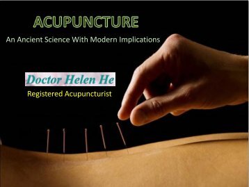 Role of Acupuncture in the Treatment of Depression