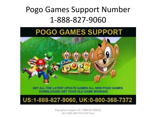 Pogo Games Support Number 1 888 827 9060
