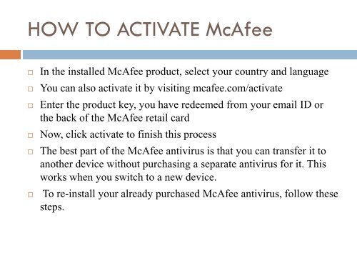 McAfee.com/Activate | McAfee Activate | 1-888-827-9060