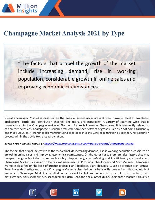 Champagne Market Analysis 2021 by Type