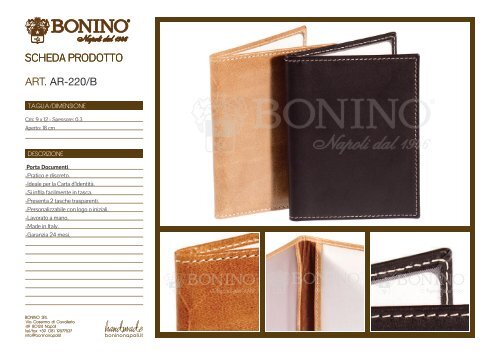 CATALOGO BONINO 2017.