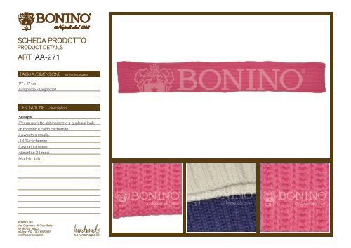 CATALOGO BONINO 2017.