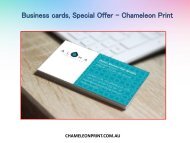 Business cards, Special Offer in Australia - Chameleon Print
