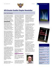Air Force Association, Greater Seattle Chapter, 2017 - 3rd Quarter