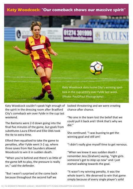 Bradford City vs Wolverhampton Wanderers Matchday Programme