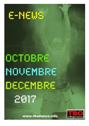 Agenda des activités Tebby Ramasike Octobre à Décembre 2017