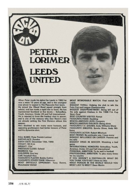 LEEDS BOOK 1963 - 1975