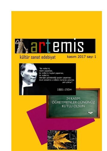 ARTEMİS KASIM SAYISI HAZIRLIĞI