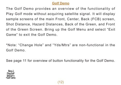 Expresso Satellite Navigation, Inc. - In the Hole Golf