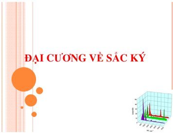 ĐẠI CƯƠNG VỀ SẮC KÝ & SẮC KÝ LỎNG KHỐI PHỔ LC-MS LẠI THỊ THU TRANG TRƯỜNG ĐẠI HỌC Y THÁI BÌNH