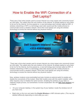  How to Enable the WiFi Connection of a Dell Laptop?