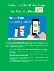 Customized Retail Mobile App for Retailers Store 