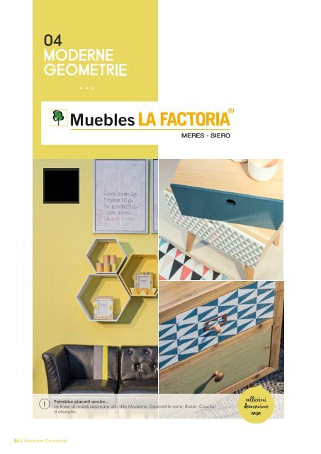 Revista Decoración y muebles de  complementos de Muebles La Factoria