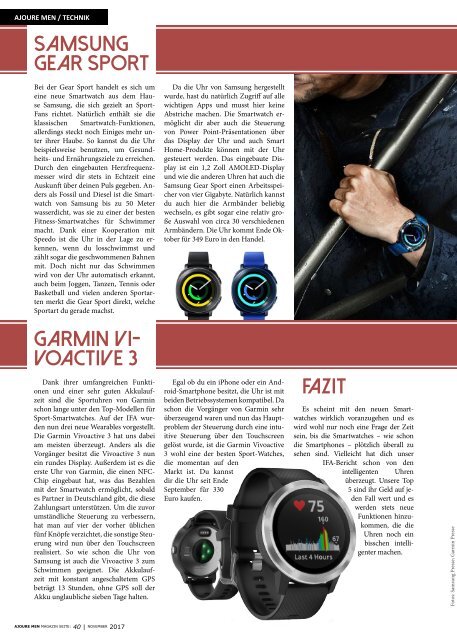 AJOURE´ Men Magazin November 2017