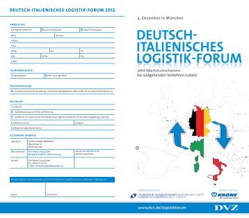 DEUTSCH ITALIENISCHES LOGISTIK FORUM