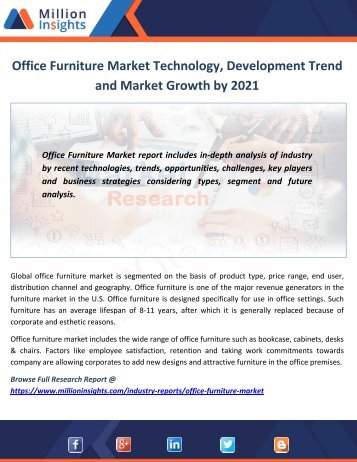 Office Furniture Market Technology, Development Trend and Market Growth by 2021