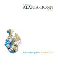Sommersemester 2012 - Alania-Bonn im CV