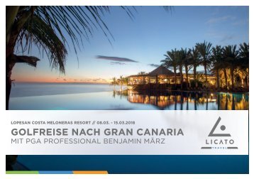 Golfreise Gran Canaria mit Benjamin März 08.03. - 15.03.2018