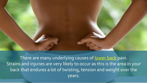 Lower Back Pain Understanding