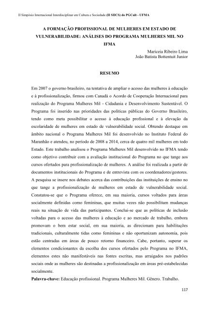 CADERNO DE RESUMOS do II SIICS