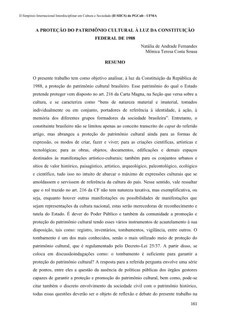 CADERNO DE RESUMOS do II SIICS