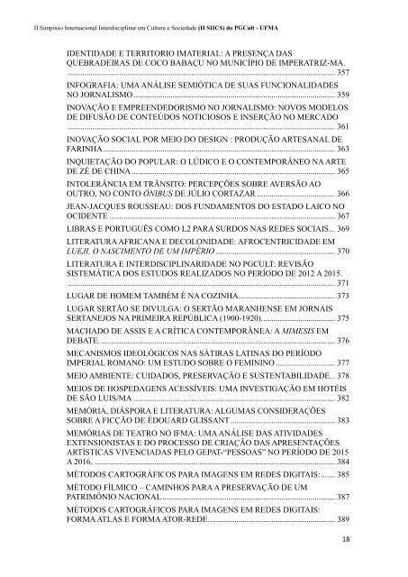 CADERNO DE RESUMOS do II SIICS