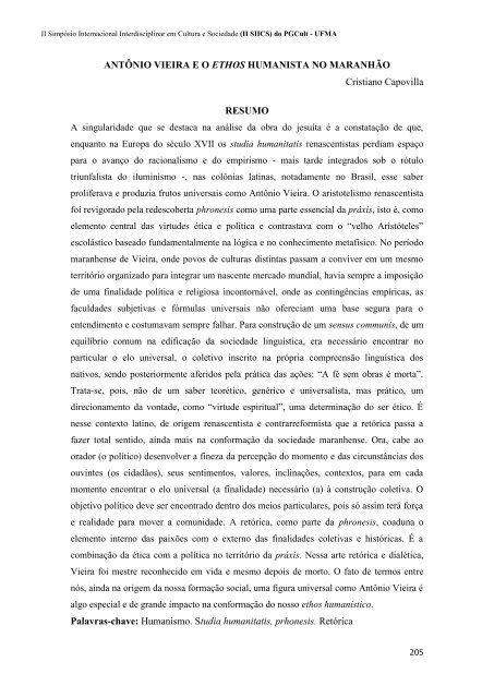 CADERNO DE RESUMOS do II SIICS