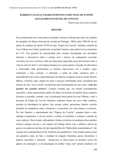 CADERNO DE RESUMOS do II SIICS