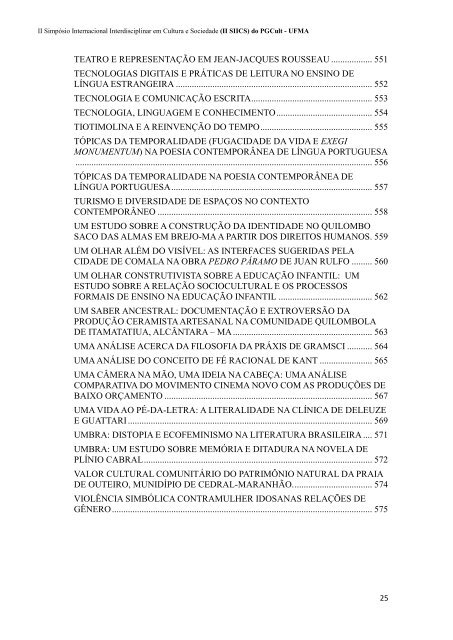 CADERNO DE RESUMOS do II SIICS