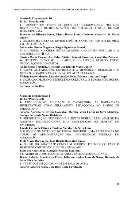 CADERNO DE RESUMOS do II SIICS