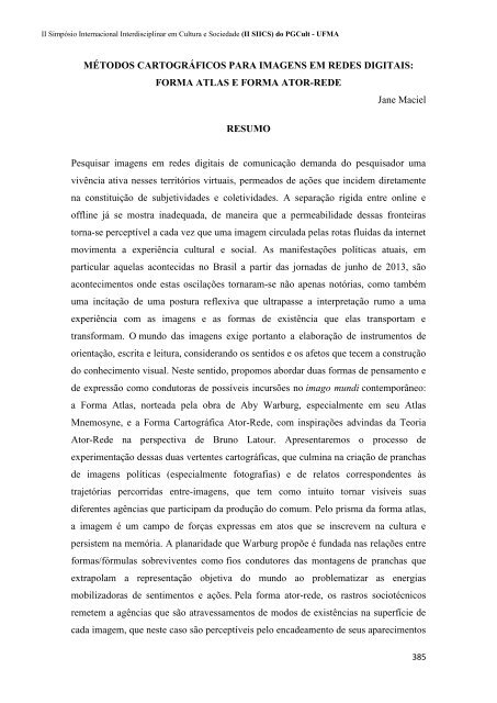 CADERNO DE RESUMOS do II SIICS