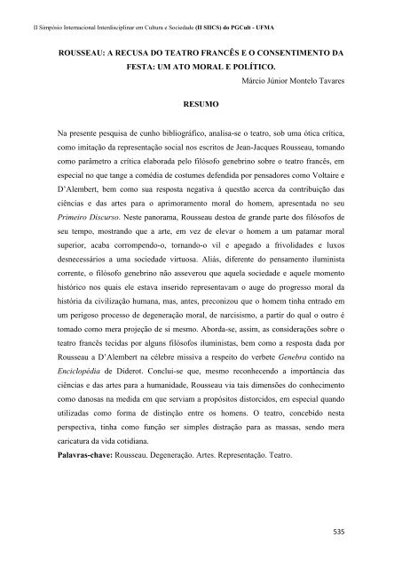 CADERNO DE RESUMOS do II SIICS