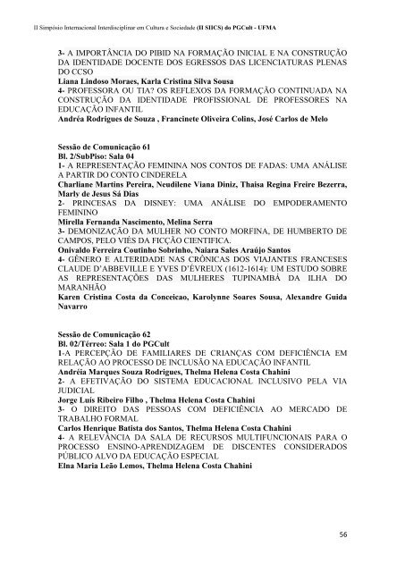 CADERNO DE RESUMOS do II SIICS