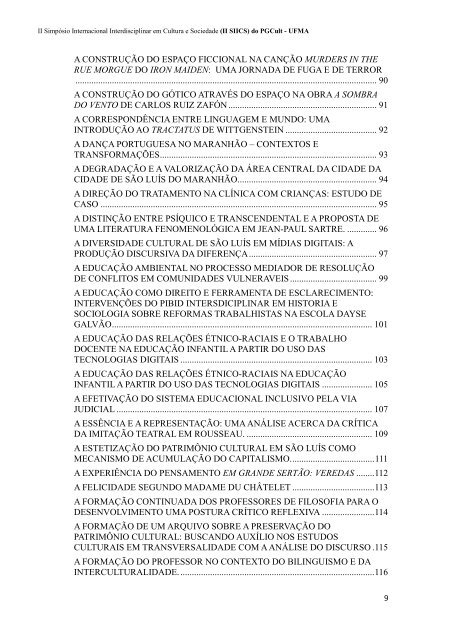 CADERNO DE RESUMOS do II SIICS