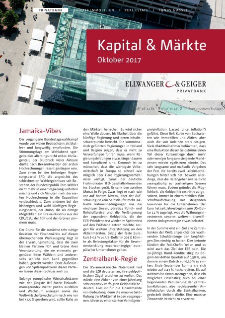 Kapital & Märkte: Ausgabe Oktober 2017