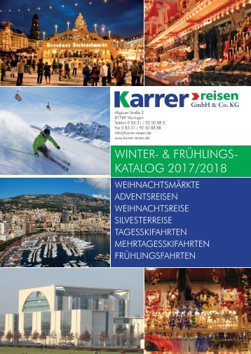 Karrer Reisen Winterkatalog 17-18 Einzelseiten