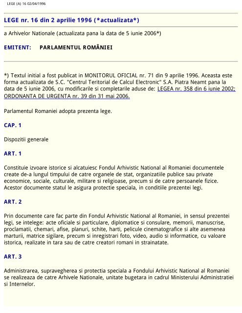 Legea 16 2006