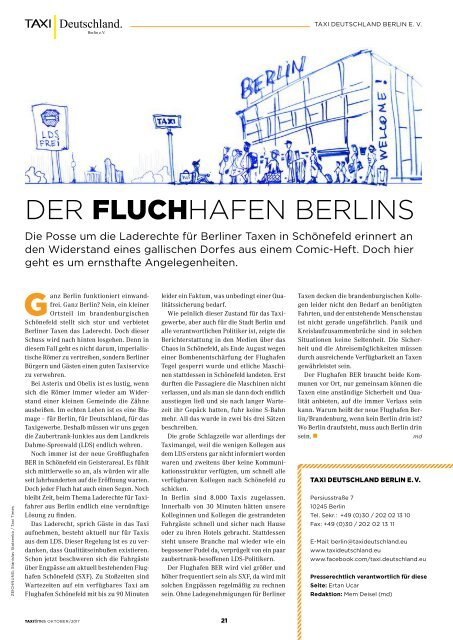 Taxi Times Berlin - Oktober 2017