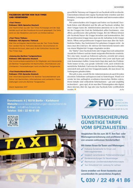 Taxi Times Berlin - Oktober 2017