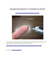 DIABETOLOGISTS AT HOME IN Pune