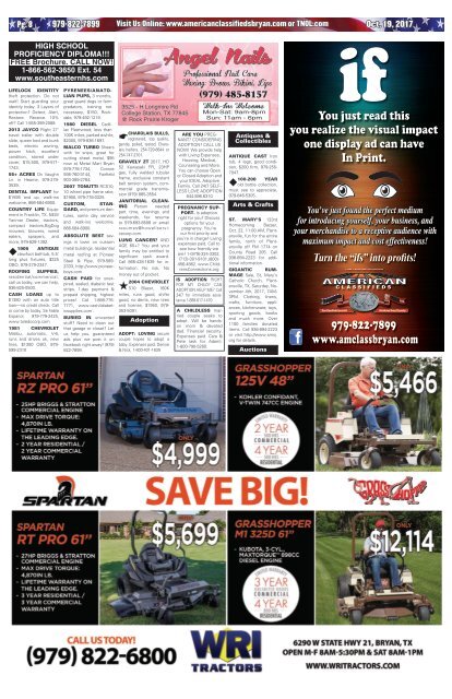 American Classifieds Oct. 19th Edition Bryan/College Station