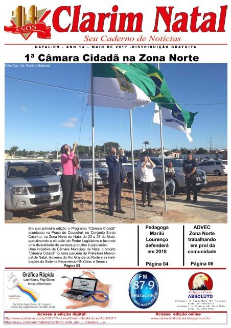 JORNAL CLARIM NATAL - MAIO 2017