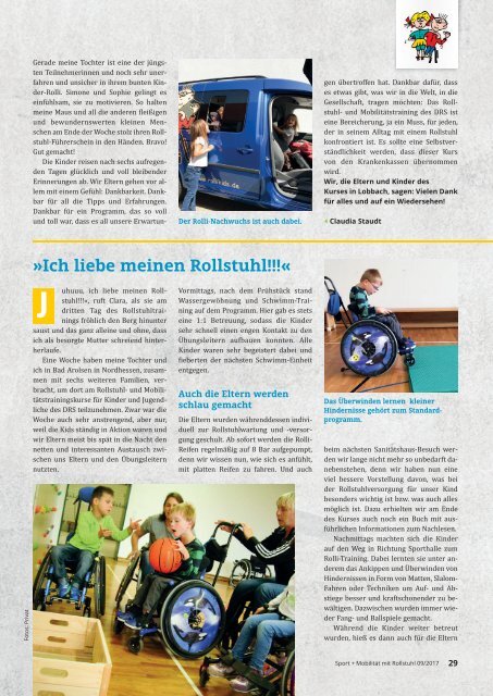 Sport + Mobilität mit Rollstuhl 09/2017