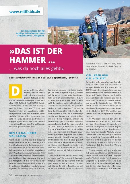 Sport + Mobilität mit Rollstuhl 09/2017