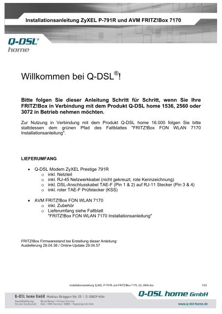 Willkommen Bei Q Dsl Qsc