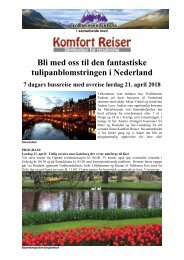 Bli med oss til tulipanblomstringen i Nederland 2018