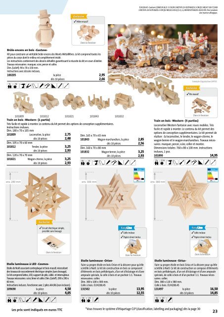 OPITEC Kerst 2017 Aanbiedingen voor scholen Belgique-Français  (T005)