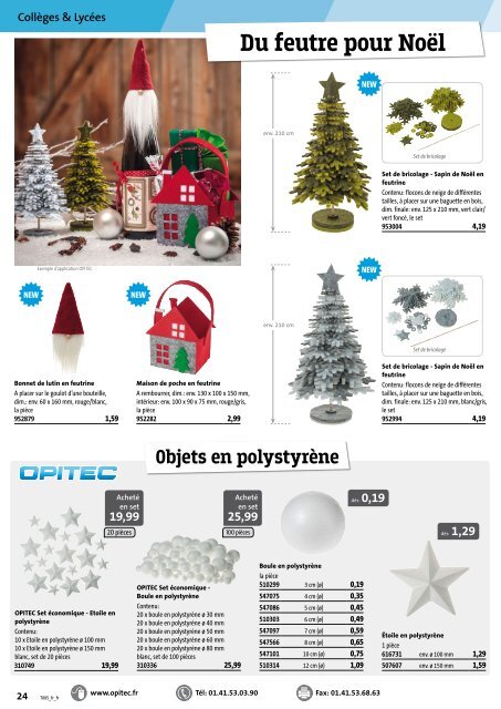 OPITEC Prospectus de Noël pour l'école et Cie. France (T005)