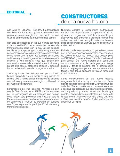 Revista Papel Blanco - Páginas para la paz - Tercera Edición 2017