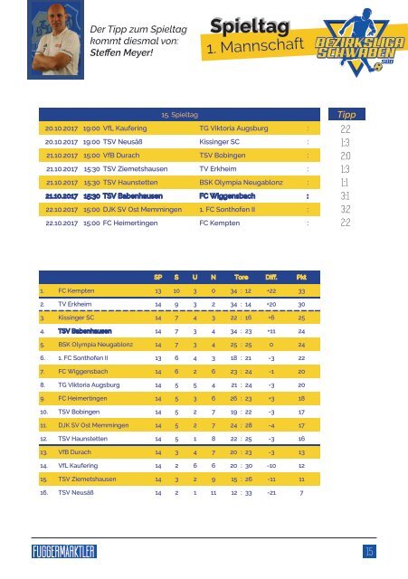 20171021 Fuggermärktler TSV 1862 Babenhausen - FC Wiggensbach